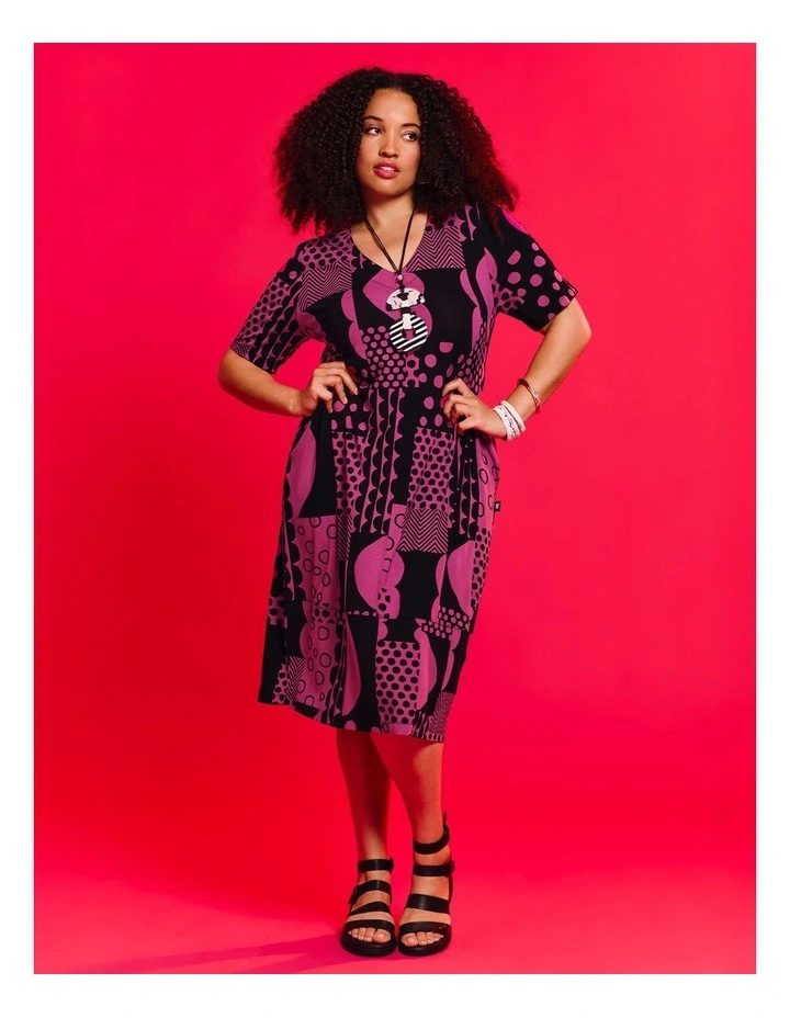 Jane Natural Spot On Dress Abstract Spot Print image 4