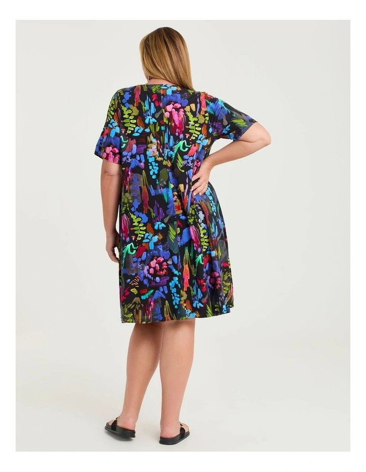 Natural Leni Brushstroke Dress Print image 2