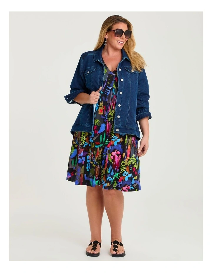 Natural Leni Brushstroke Dress Print image 4