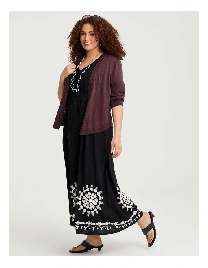 Natural Blaire Embroidered Dress Black image 4