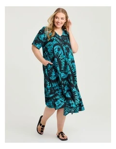 Ocean Breeze Natural Dress Ceramic Print