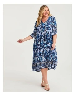 Natural Enchanted Floral Dress Print