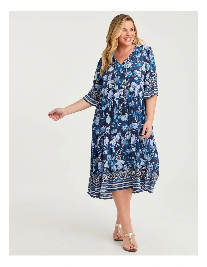 Natural Enchanted Floral Dress Print image 1