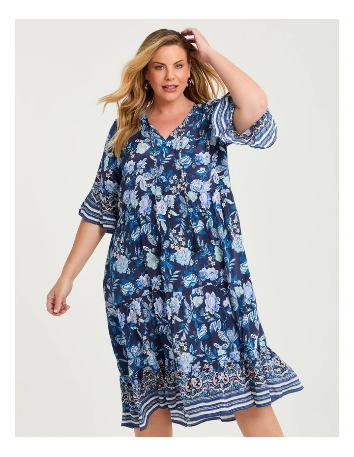 Natural Enchanted Floral Dress Print image 3