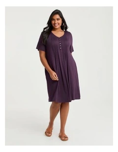 Micro Modal Pintuck Dress Huckleberry