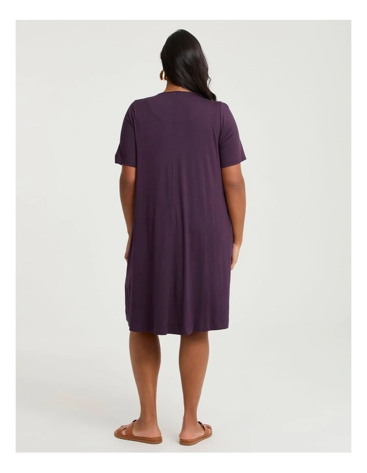 Micro Modal Pintuck Dress Huckleberry image 2