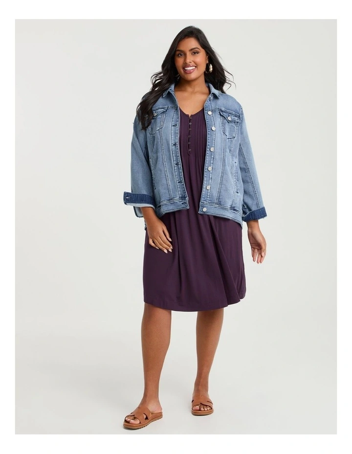Micro Modal Pintuck Dress Huckleberry image 4