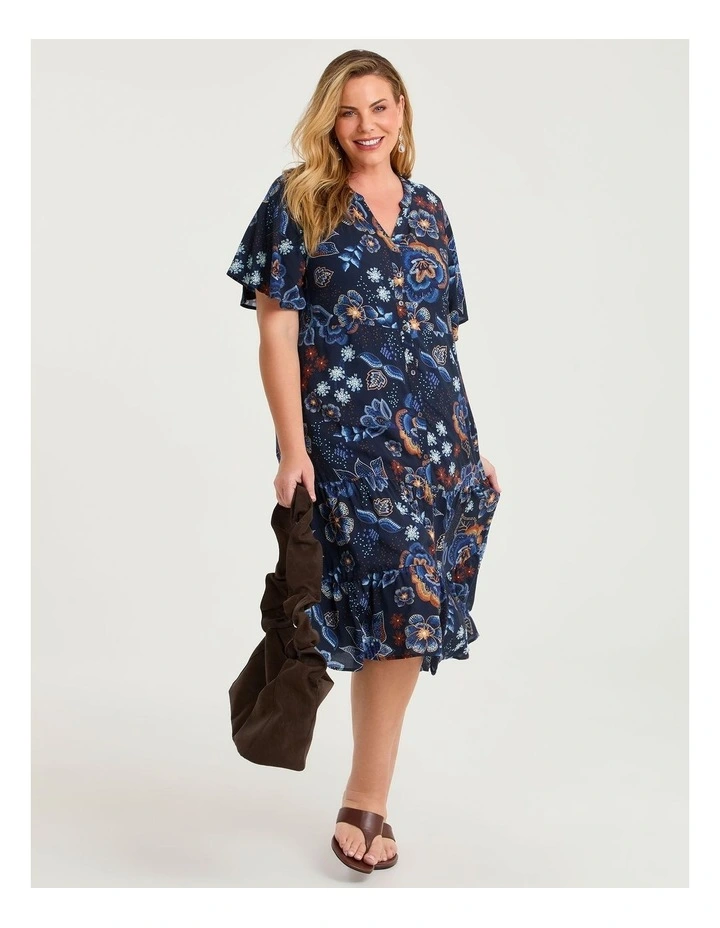 Natural Nature Floral Button Dress Print image 1