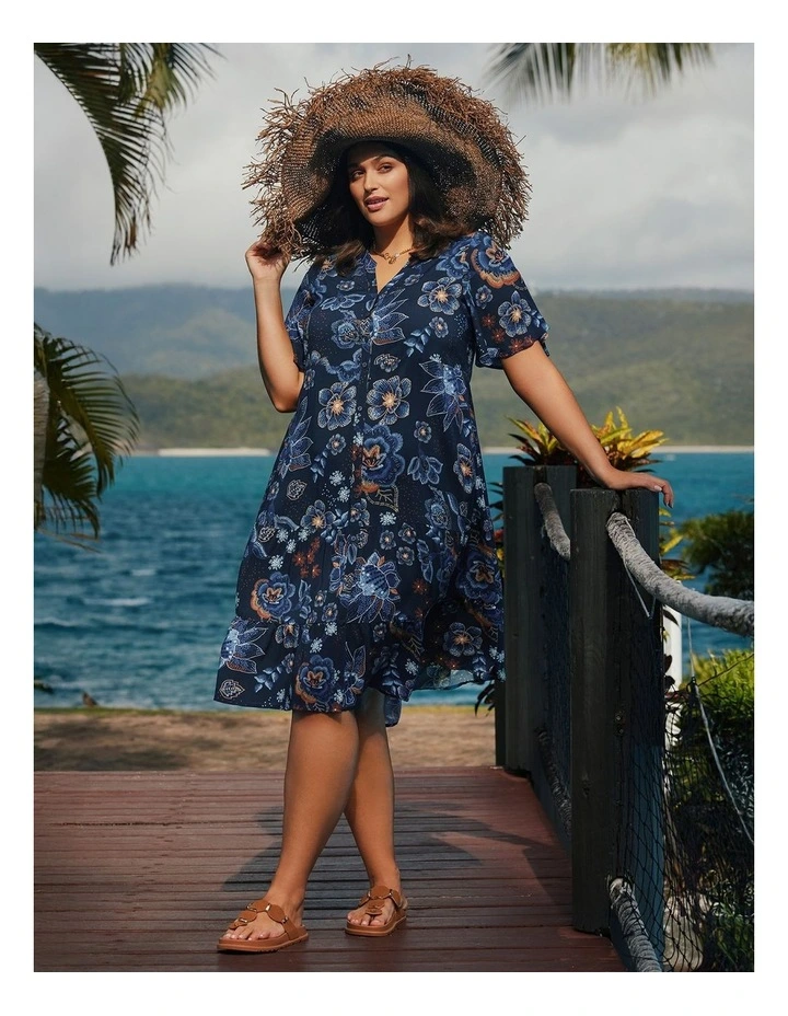 Natural Nature Floral Button Dress Print image 5