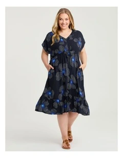 Robyn Poppy Print Tie Dress Print