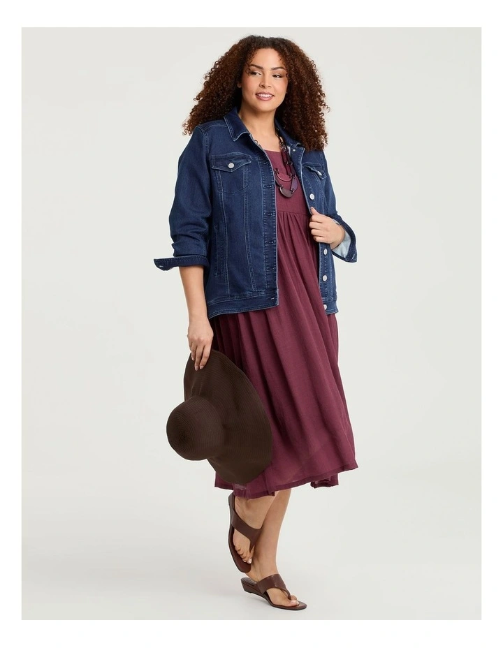 Christine Floaty Sleeve Dress in Beetroot image 4