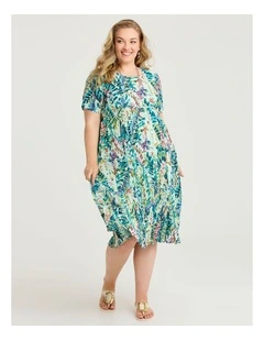 Cotton Gauze Favourite Dress Fern Garden