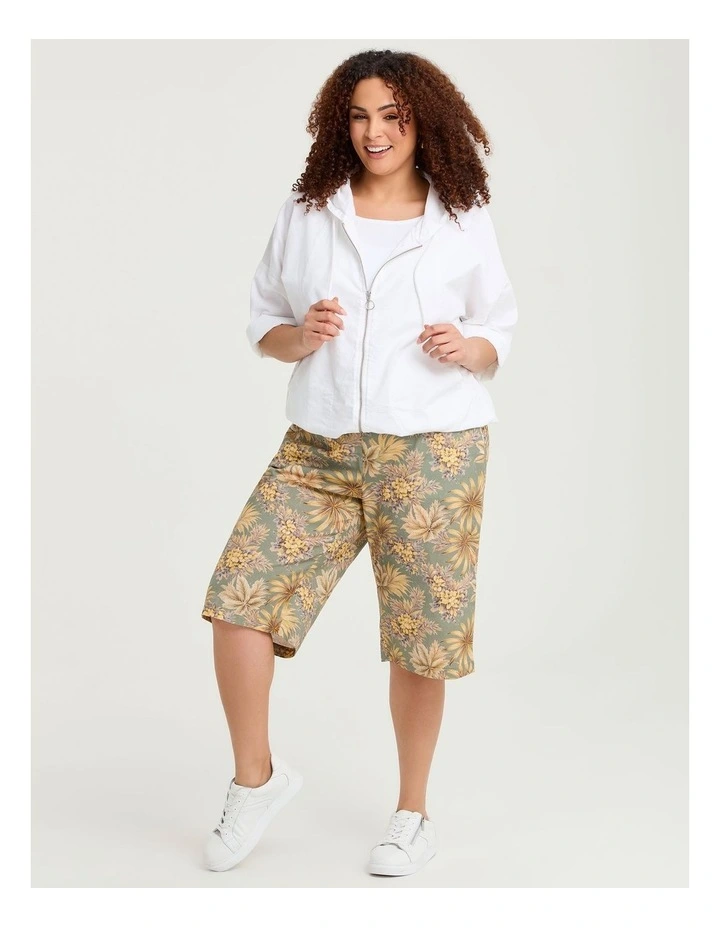 Cotton Linen Hood Jacket White image 4