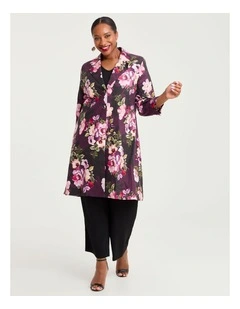 Serene Petals Linen Event Jacket Floral