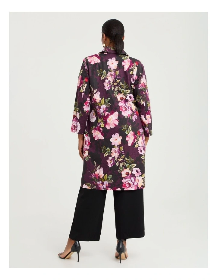 Serene Petals Linen Event Jacket Floral image 2