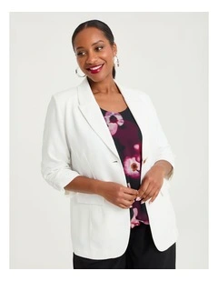 Melba Suit Blazer Jacket Vanilla White