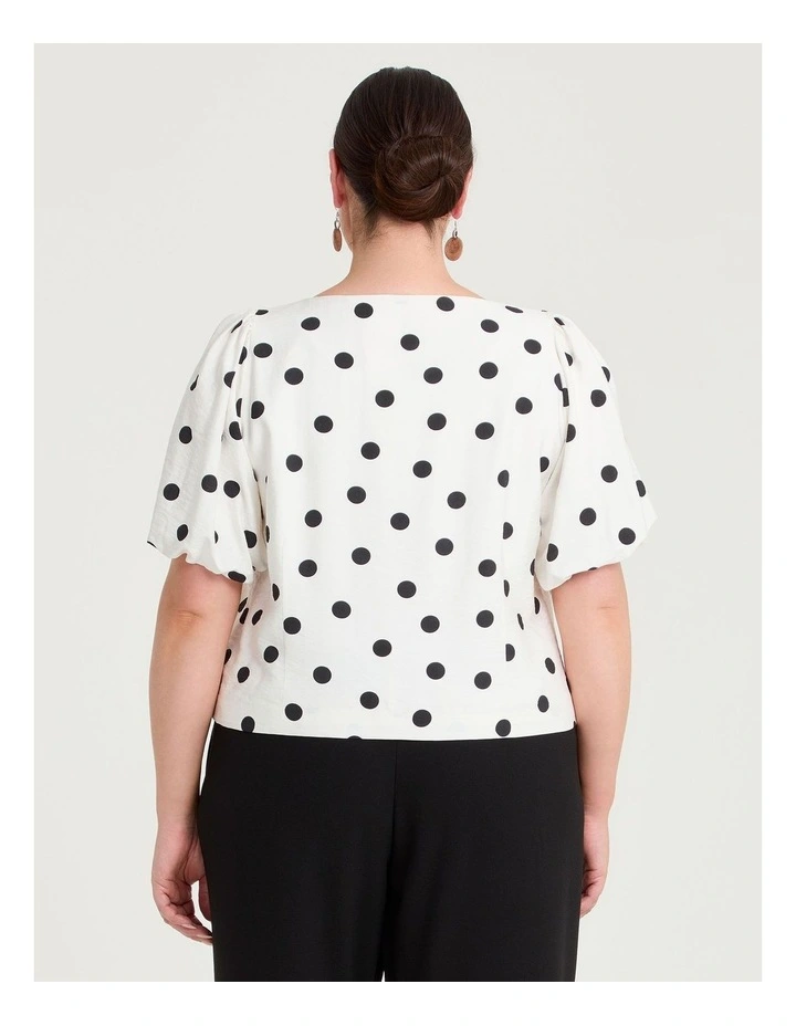 Julia Polka Dot Bolero Jacket White/black image 2