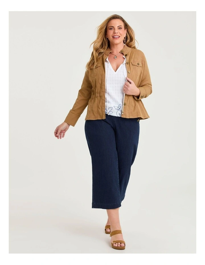 Lyocell Blend Funnel Neck Jacket Toffee image 4