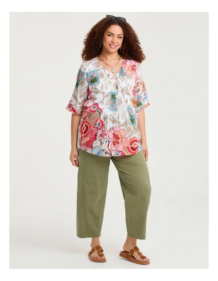 Barrel Leg Seam Front Jean image 1
