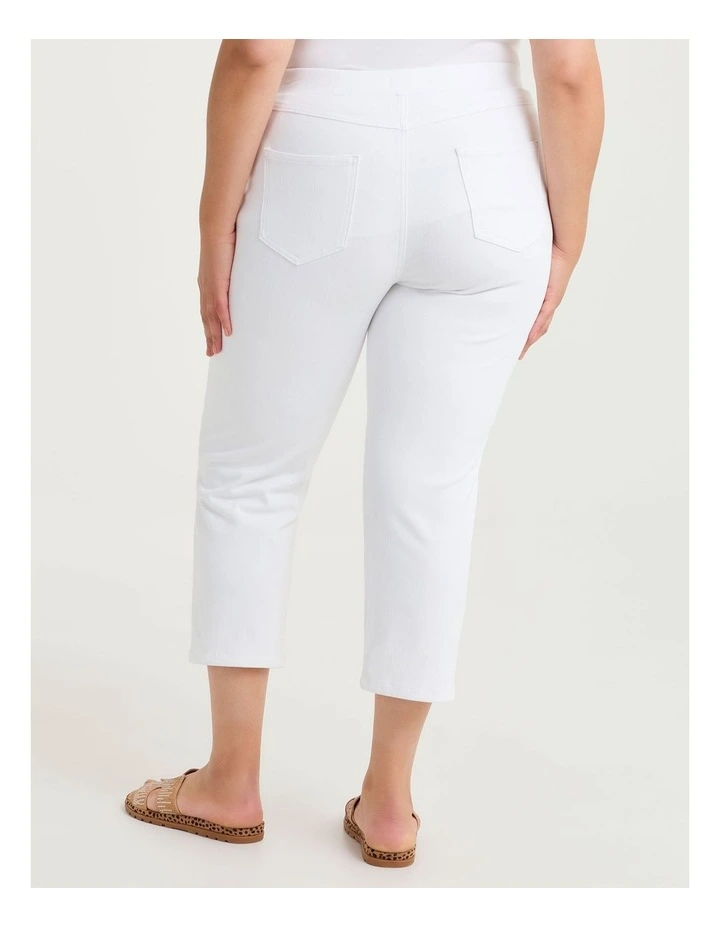 The Best Friend Capri Jegging White image 2