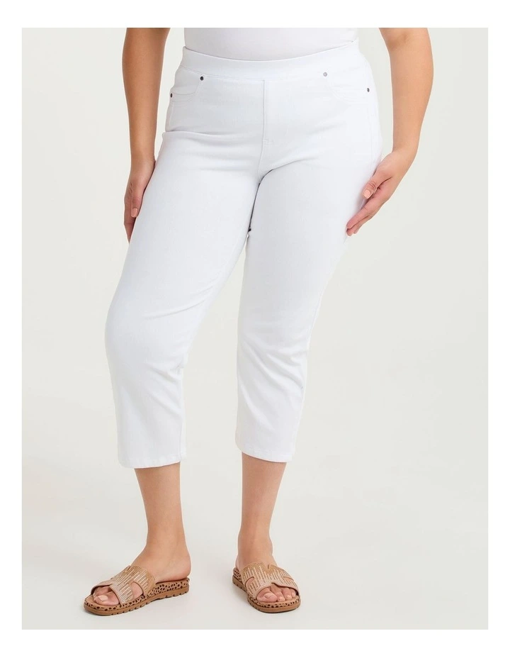 The Best Friend Capri Jegging White image 3