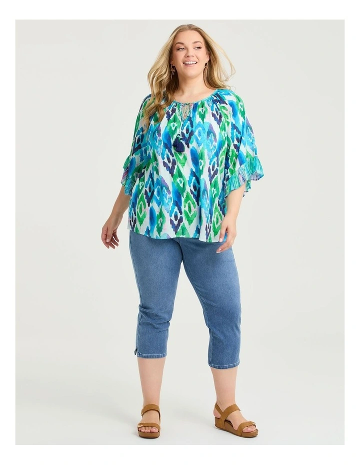 The Best Friend Capri Jegging Mid Blue image 1