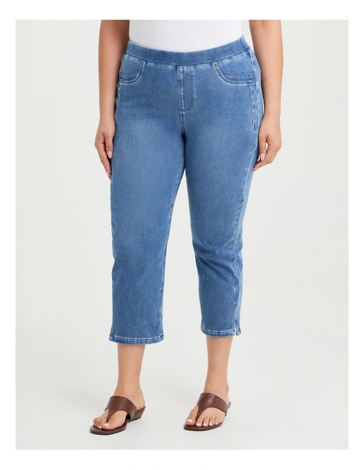 The Best Friend Capri Jegging Mid Blue image 3