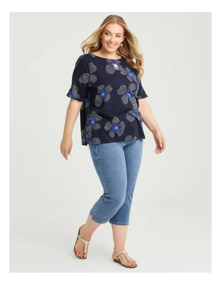 The Best Friend Capri Jegging Mid Blue image 4