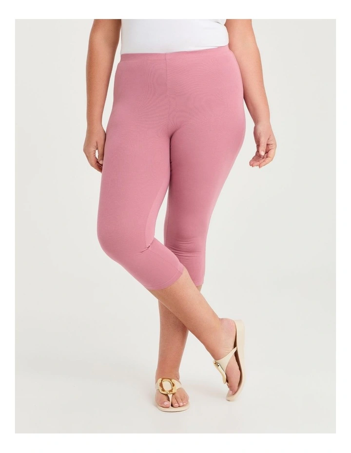 Australian Cotton Crop Legging Sorbet Pink image 3