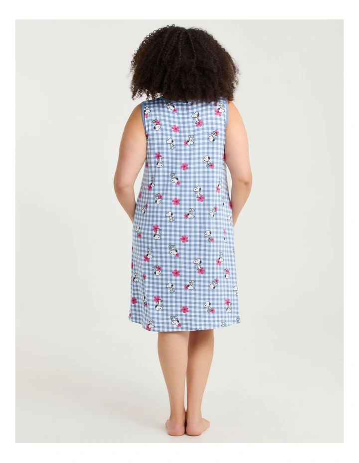 Snoopy Gingham Nightie Print image 2