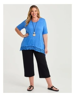 Pima Cotton Culotte Pant Black