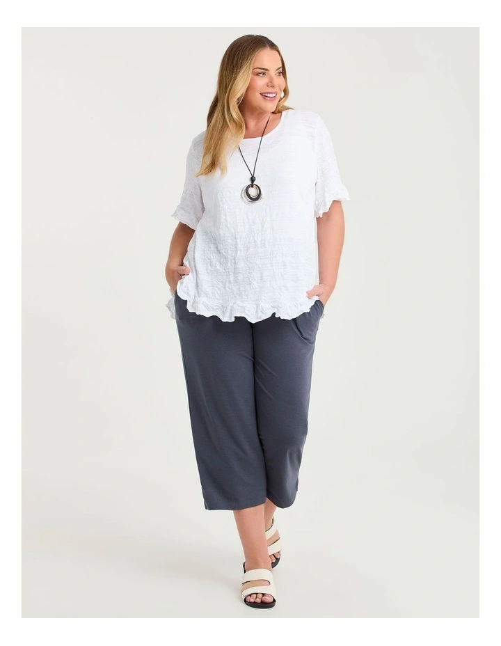 Pima Cotton Culotte Pant Horizon Grey image 1