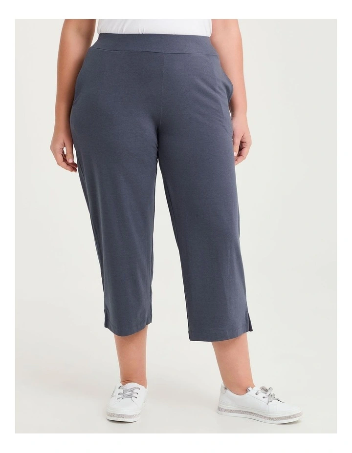 Pima Cotton Culotte Pant Horizon Grey image 3