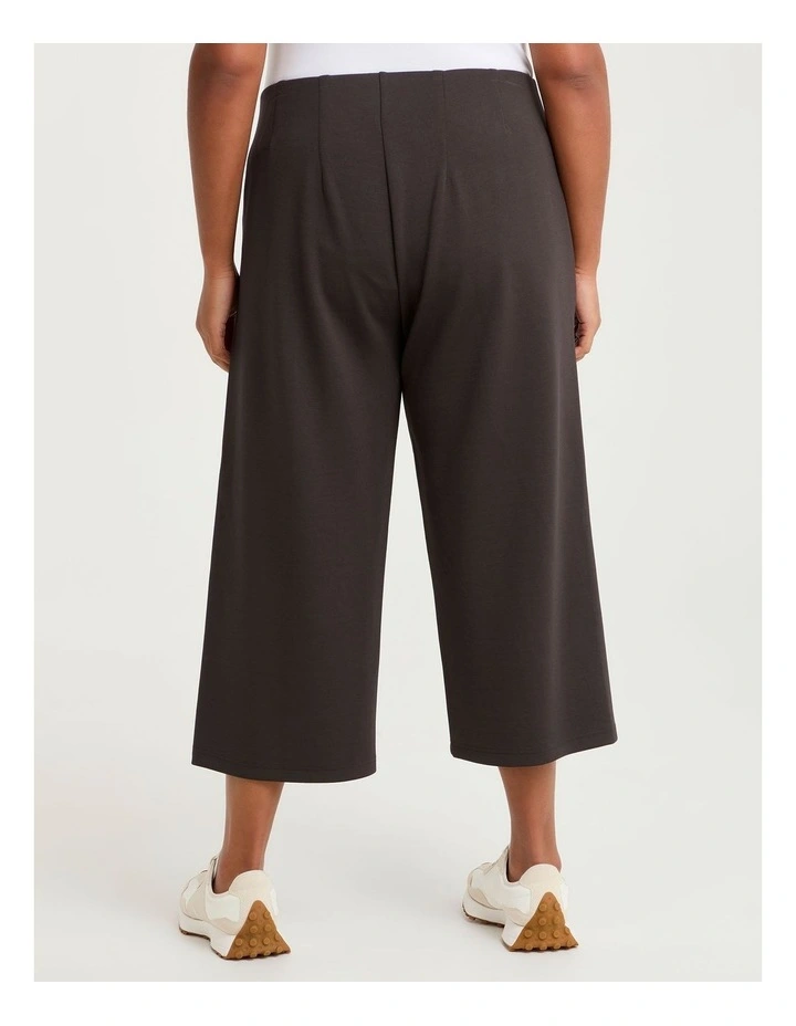 Luxe Touch Crop Trackpant Chocolate image 2