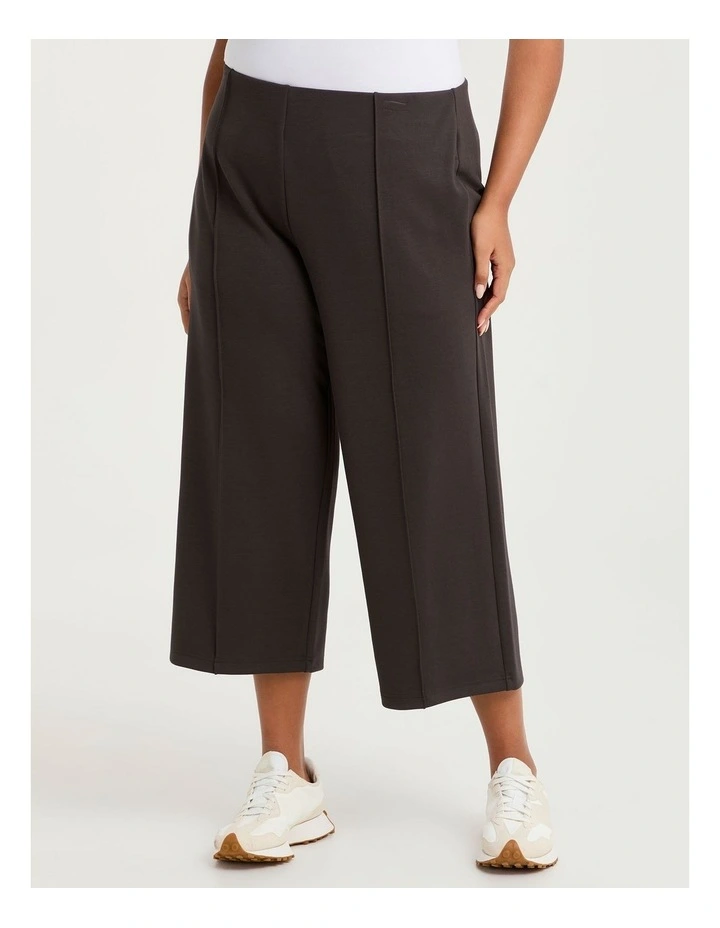Luxe Touch Crop Trackpant Chocolate image 3