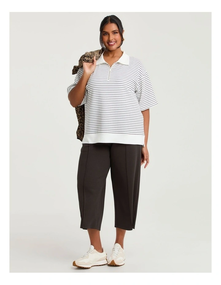 Luxe Touch Crop Trackpant Chocolate image 4
