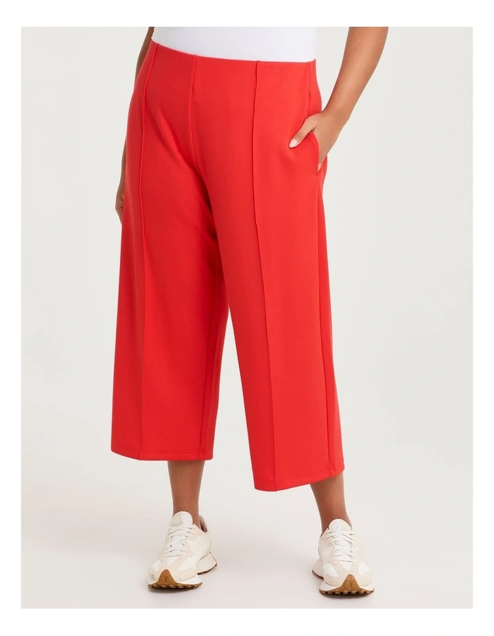 Luxe Touch Crop Trackpant Red image 3