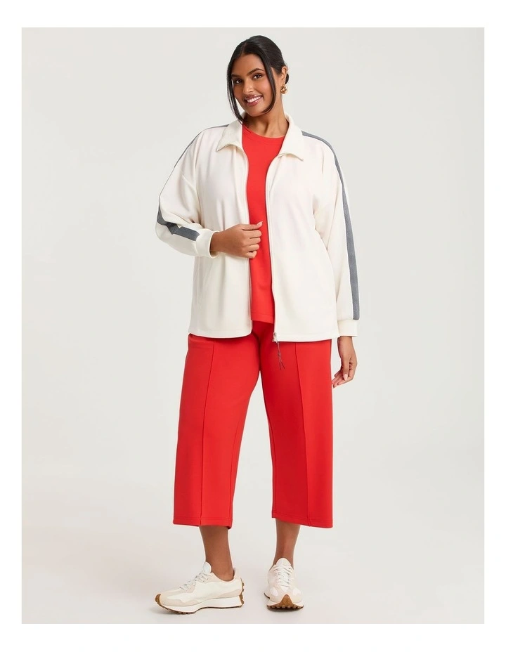 Luxe Touch Crop Trackpant Red image 4
