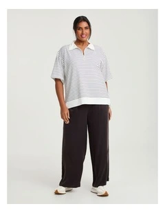 Cupro Relaxed Drawstring Pant Chocolate