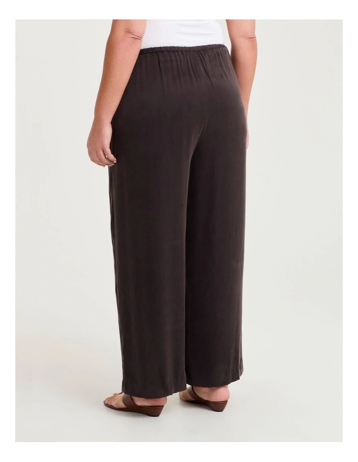 Cupro Relaxed Drawstring Pant Chocolate image 2