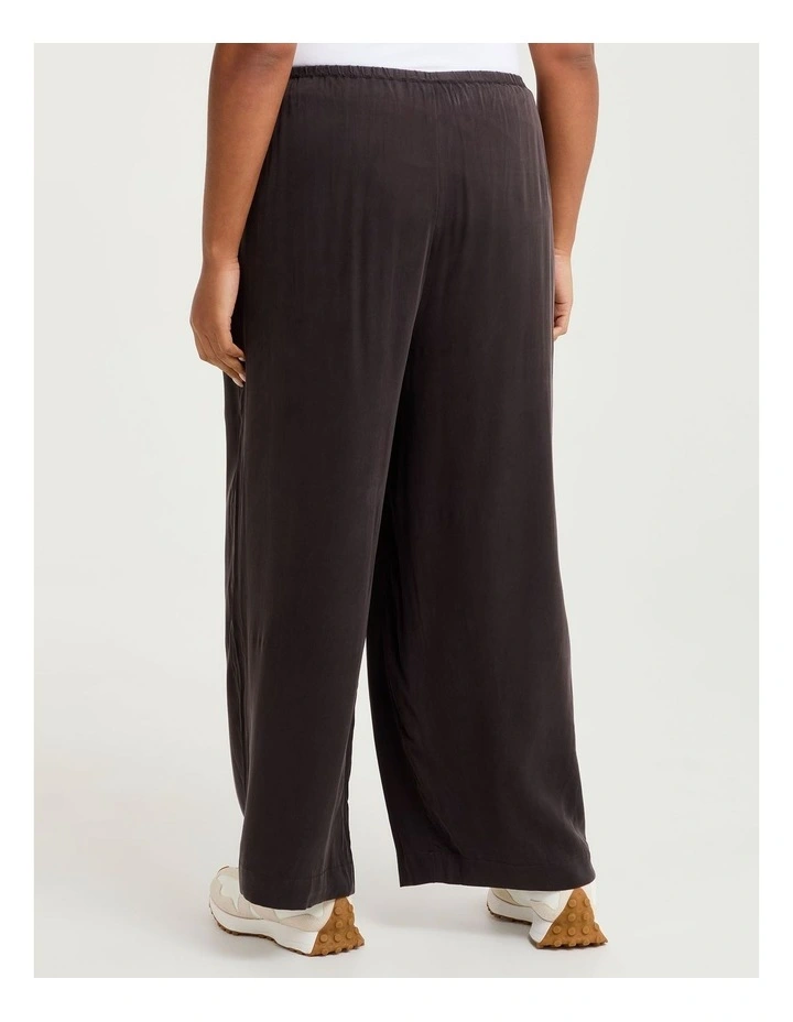 Cupro Relaxed Drawstring Pant Chocolate image 2