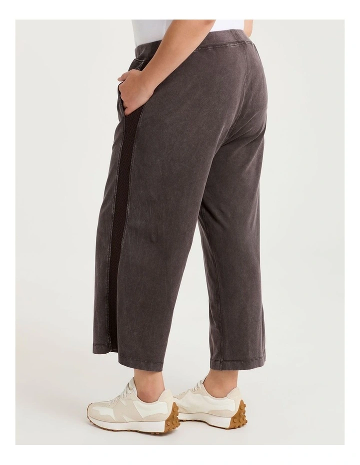 Cotton Tape Crop Pant Chocolate image 2