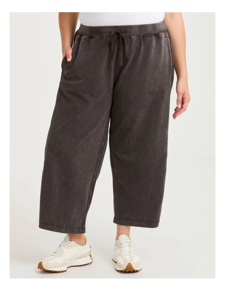 Cotton Tape Crop Pant Chocolate image 3