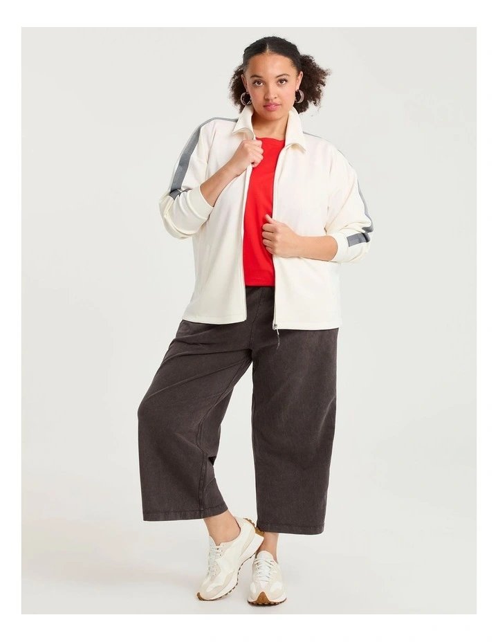 Cotton Tape Crop Pant Chocolate image 4