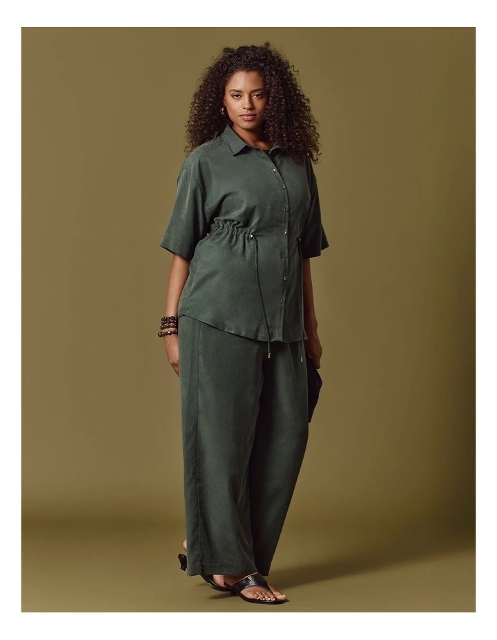 Mel Lyocell Drawstring Pant Emerald image 4