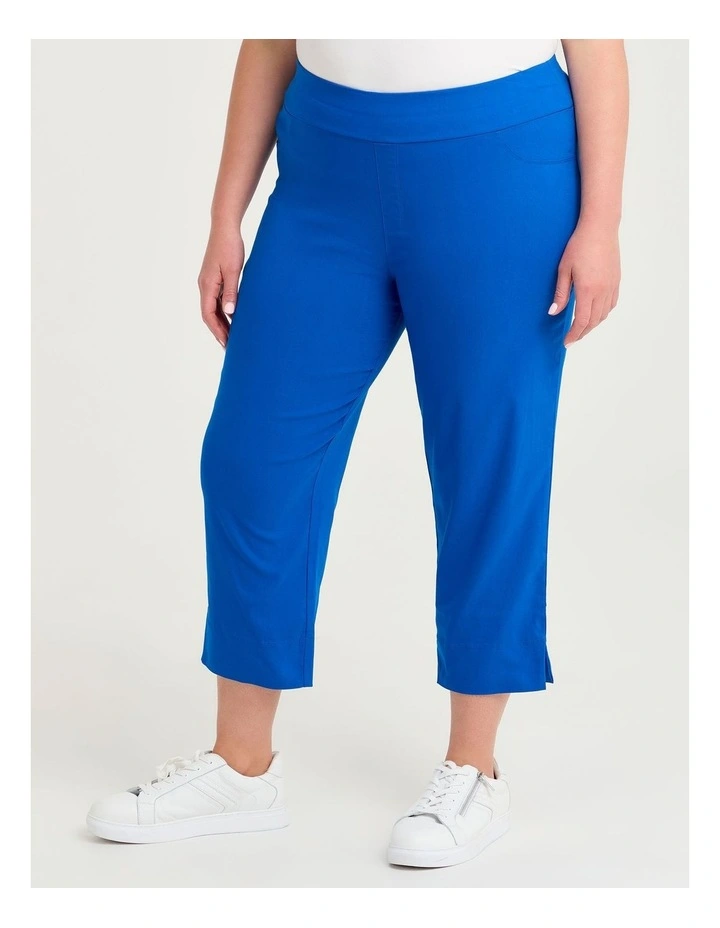 Expose Split Hem Crop Pant Cobalt image 3