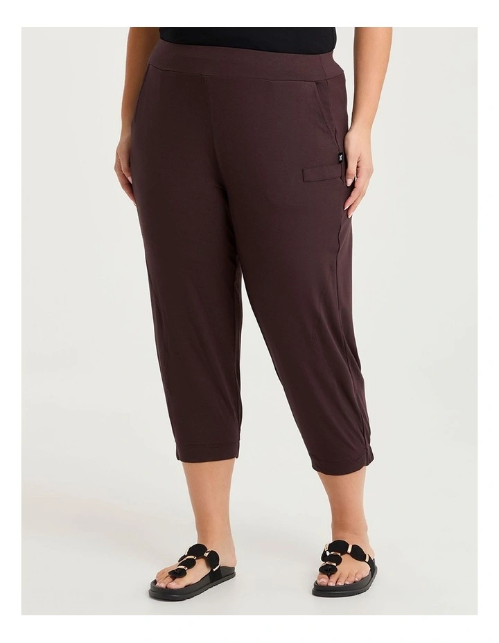 Natural Cleo Crop Pant Chocolate Truffle image 3