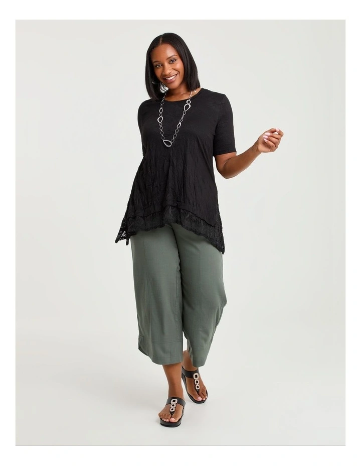 Natural Stella Wide Leg Pant Agave Green image 1