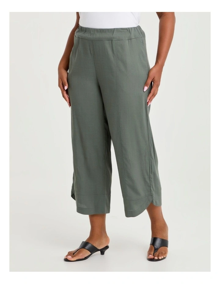Natural Stella Wide Leg Pant Agave Green image 3