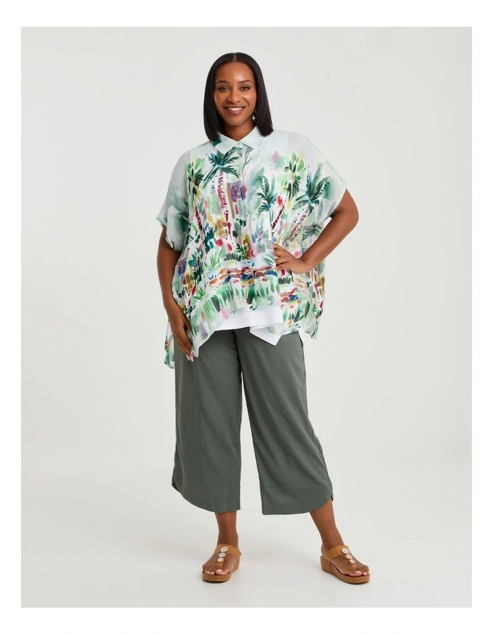 Natural Stella Wide Leg Pant Agave Green image 4